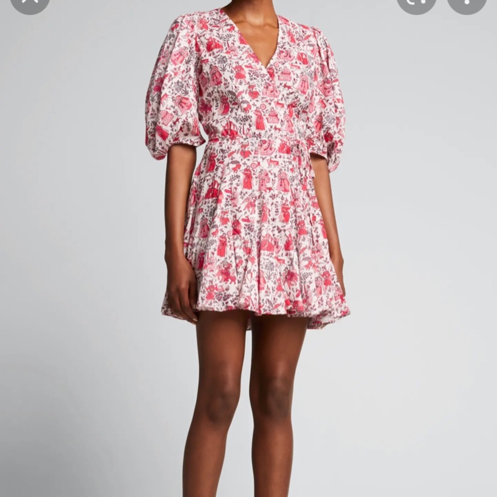 Rhode Claudine dress in romance pink